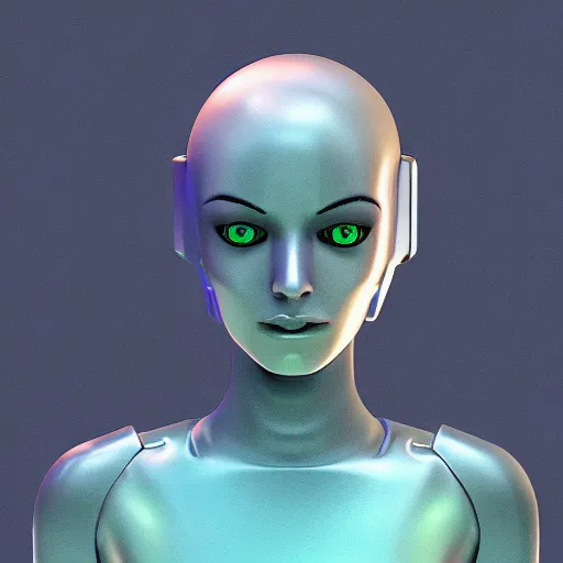 Image similar to portrait of female android, ue 5