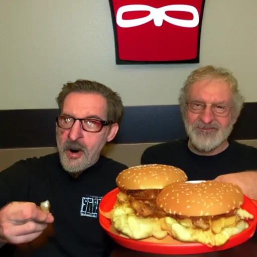 Image similar to Gordon Freeman and Gman eat at McDonalds