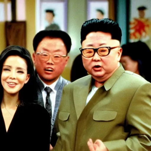 Image similar to Kim Jong Il on an episode of the television show Friends
