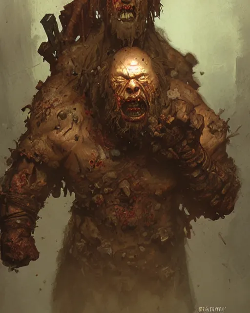 Image similar to hyper realistic photo portrait zombie dwarf cinematic, greg rutkowski, james gurney, mignola, craig mullins, brom