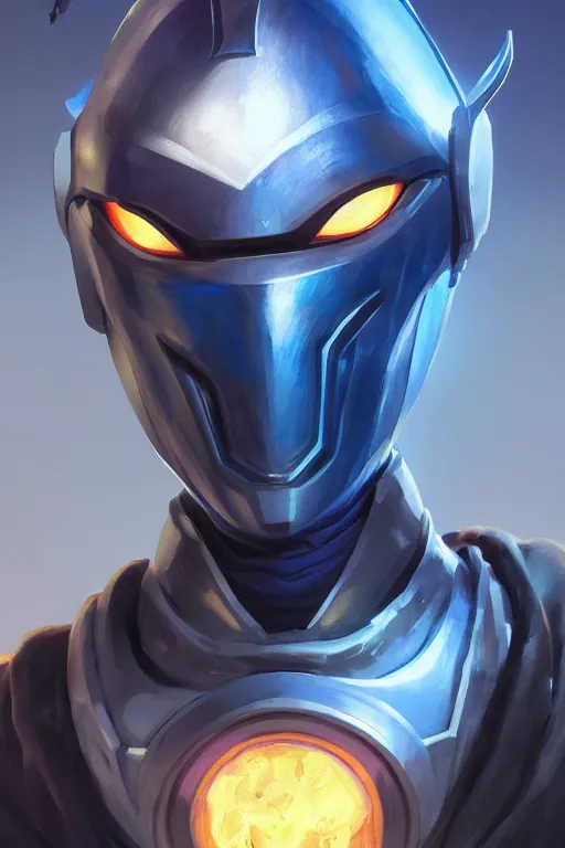 Image similar to epic mask helmet robot ninja portrait stylized as fornite style game design fanart by concept artist gervasio canda, behance hd by jesper ejsing, by rhads, makoto shinkai and lois van baarle, ilya kuvshinov, rossdraws global illumination radiating a glowing aura global illumination ray tracing hdr render in unreal engine 5