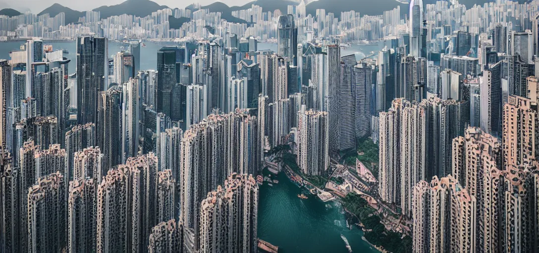 Image similar to Retro Futuristic picture of Hong Kong, 4K photo