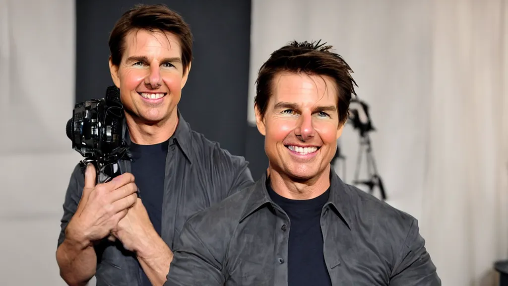 Image similar to A studio photo of Tom Cruise