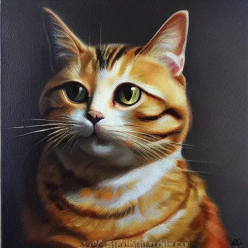 Prompt: hero Cat in oil paintings