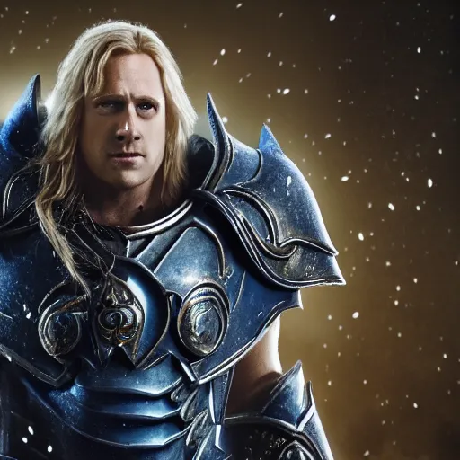 Image similar to arthas menethil movie frame, cinematic, high detail, cinematography, vfx, 8 k