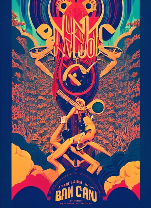 Image similar to concert poster for the band cave in, tristan eaton, victo ngai, artgerm, rhads, ross draws