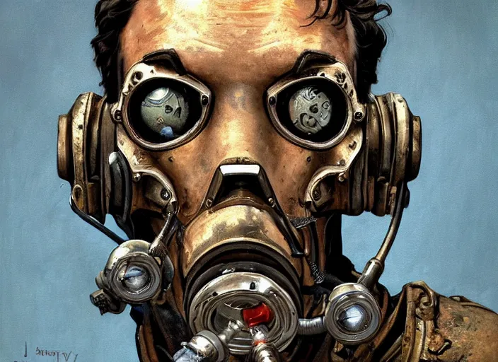 Image similar to a highly detailed fallout 4 portrait of a dentist, james gurney, james jean