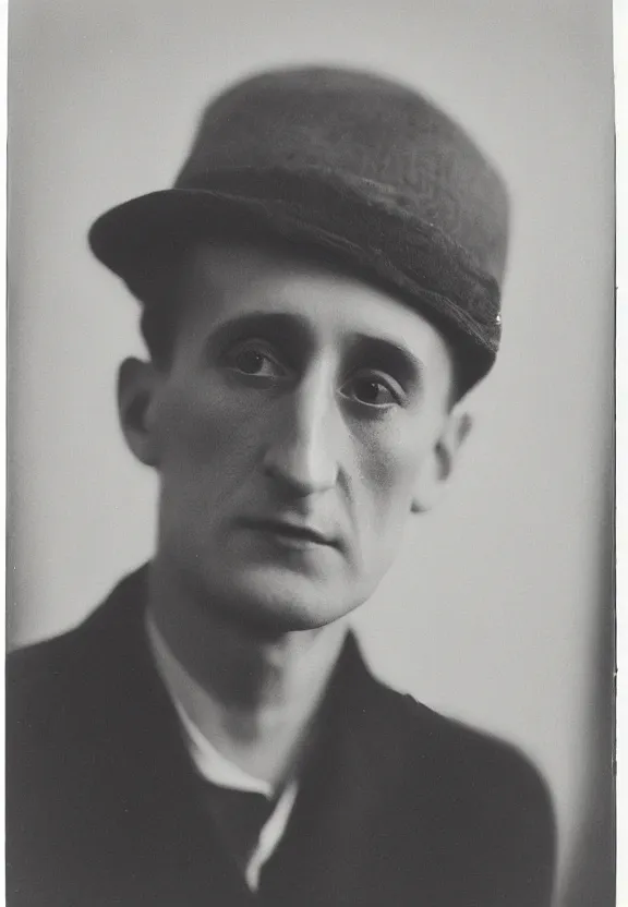 Image similar to a close - up casual photo of young marcel duchamp by irving penn, 1 9 2 0 s monochrome snapshot, graflex 4 x 5, f 1. 8, 3 5 mm, ilford delta 3 2 0 0 pro