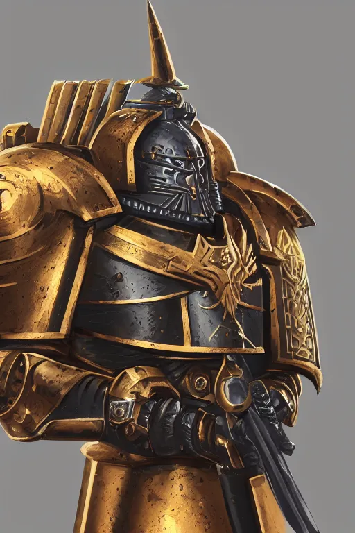 Image similar to armor portrait heros warhammer 4 0 k horus heresy fanart - the primarchs emperor by johannes helgeson animated with vfx concept artist & illustrator global illumination ray tracing hdr fanart arstation zbrush central hardmesh 8 k octane renderer comics stylized