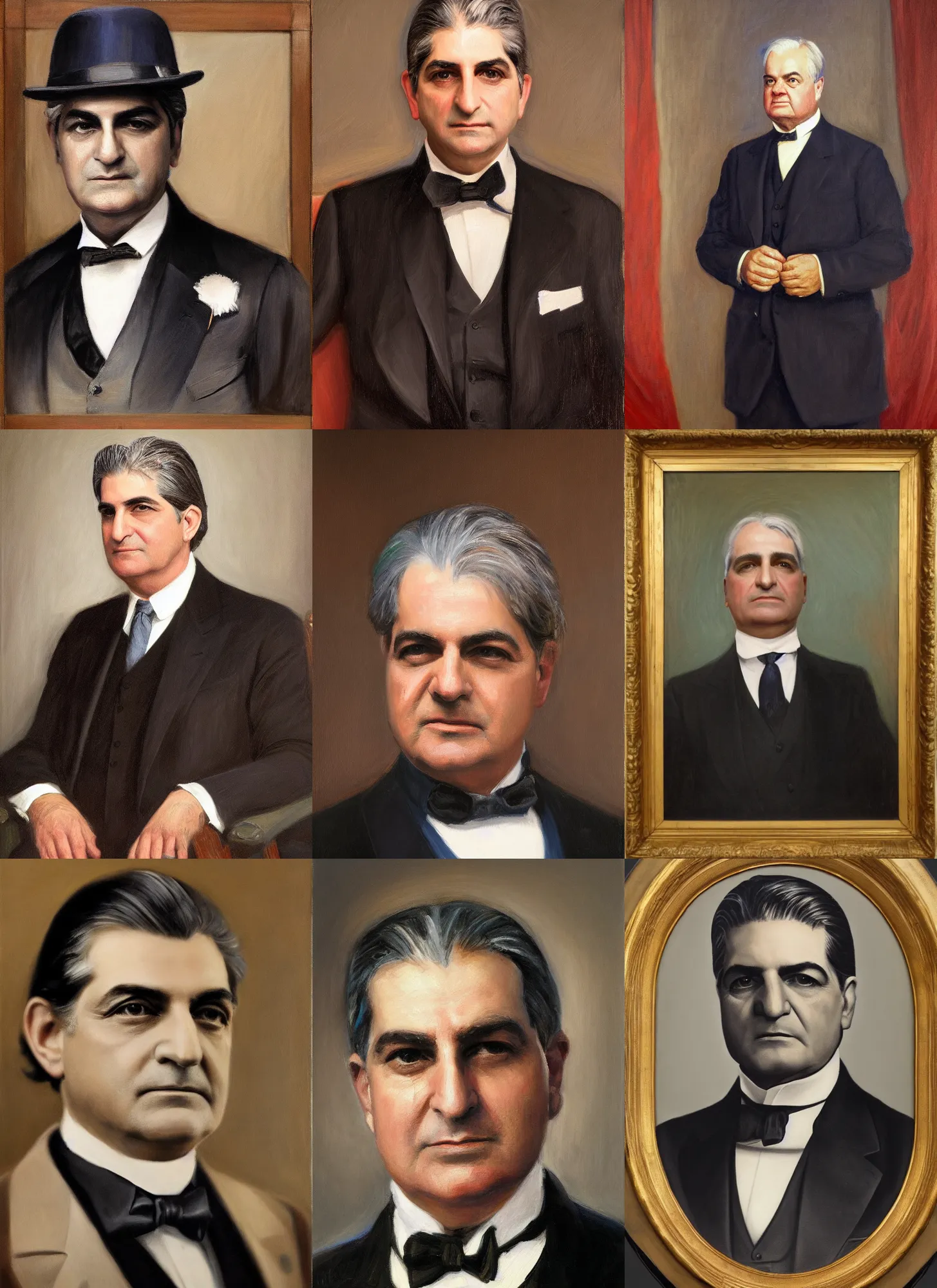 Prompt: upper body portrait of michael imperioli as united states president herbert hoover, 1 9 3 1, oil on canvas by william sidney mount, trending on artstation