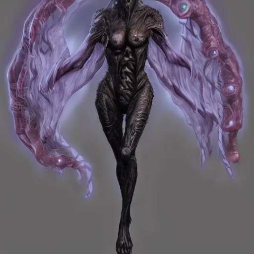 Image similar to a monstrous inhuman eldritch humanoid feminine kaiju trending on artstation deviantart Pinterest furaffinity detailed realistic High Resolution HD 8k