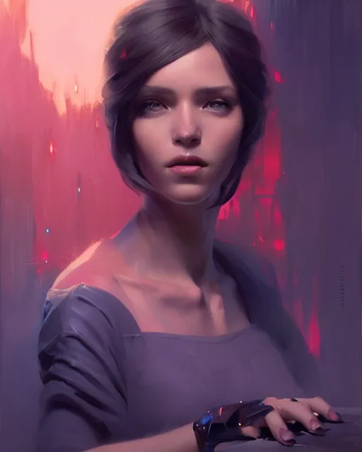 Image similar to masterpiece concept art, a beautiful highly detailed sci - fi lady on wheelchair, artist of 2 2 nd century, cinematic moody colors, realistic shaded lighting poster by ilya kuvshinov, magali villeneuve, artgerm, jeremy lipkin and michael garmash and rob rey,