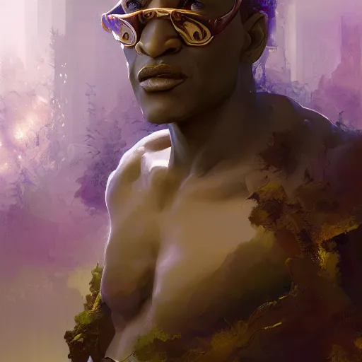 Prompt: a painting of morpheus the god of dreams by marc simonetti, high detail, trending on artstation