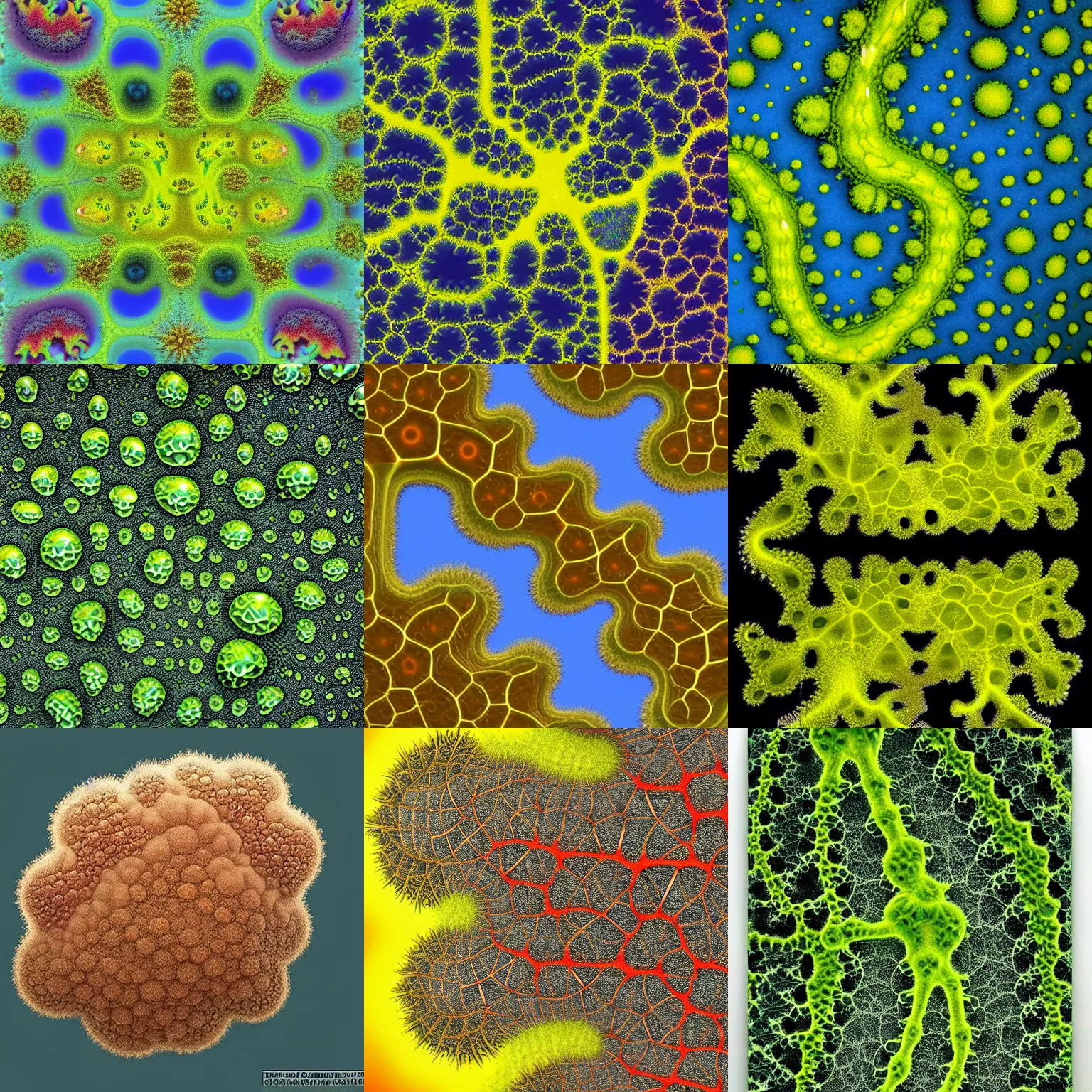 Prompt: slime mold fractal, very detailed, mandelbrot