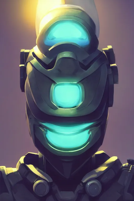 Image similar to epic mask helmet robot ninja portrait stylized as fornite style game design fanart by concept artist gervasio canda, behance hd by jesper ejsing, by rhads, makoto shinkai and lois van baarle, ilya kuvshinov, rossdraws global illumination radiating a glowing aura global illumination ray tracing hdr render in unreal engine 5