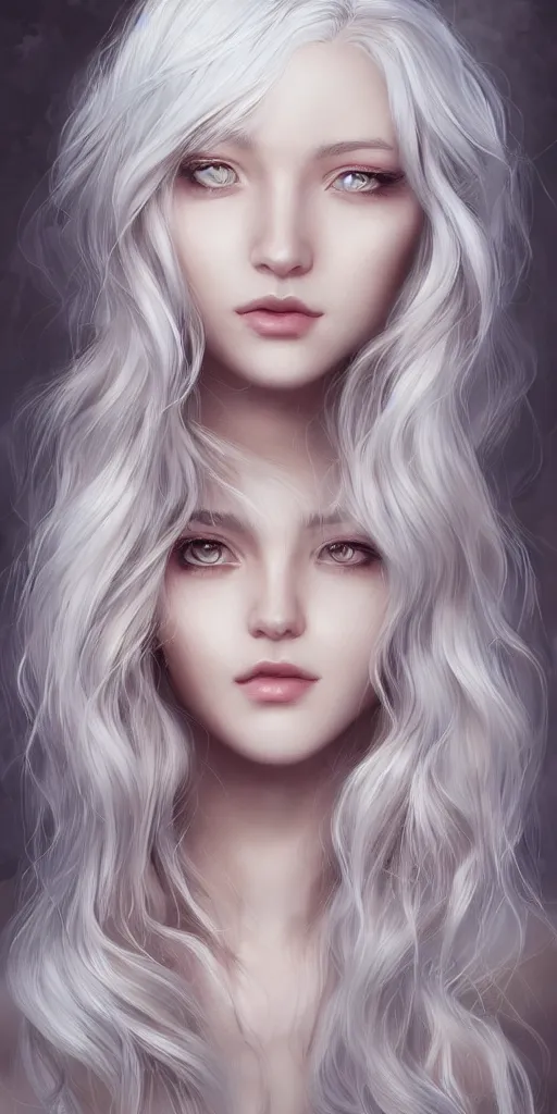 Prompt: a rose by any other name is still a rose, Artwork by Artgerm, beautiful bone structure, singular character, long white hair, highly detailed, digital painting,
