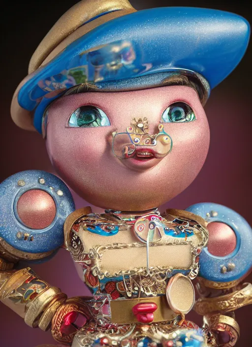 Prompt: closeup profile portrait of tin toy genie, jeannie, bikini, depth of field, zeiss lens, detailed, symmetrical, centered, fashion photoshoot, by nicoletta ceccoli, mark ryden, lostfish, breathtaking, 8 k resolution, extremely detailed, beautiful, establishing shot, artistic, hyperrealistic, octane render