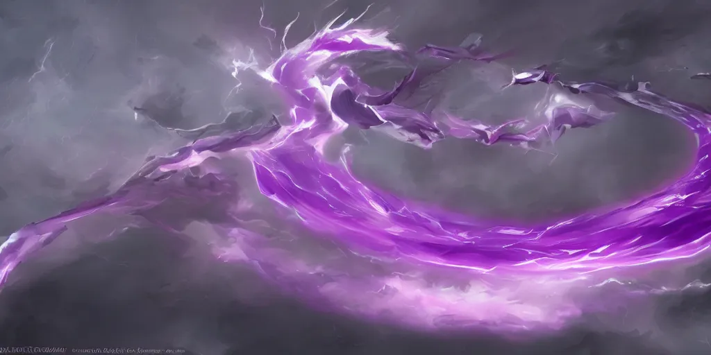 Prompt: purple and scarlet tornado, storm, rays, artstation