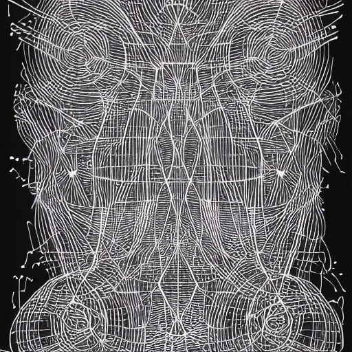 Image similar to generative line - art, math - art, micron, math, algorithm, plotter, procedural code, ink, formulas