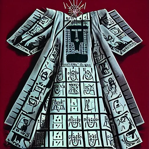 Image similar to vintage advertisement for a hellraiser themed nightgown, high resolution scan