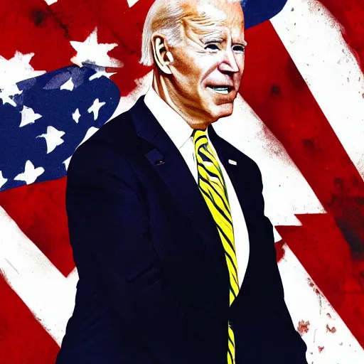 Prompt: joe biden in the purge, portrait