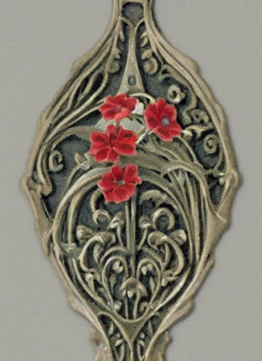 Image similar to art nouveau ornament symbolique pimpernel