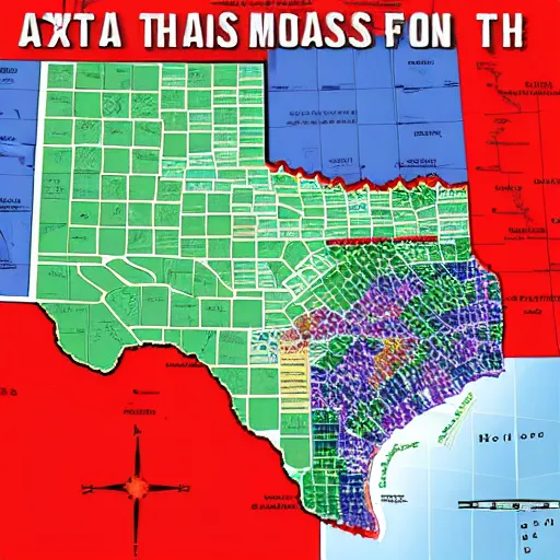 Prompt: map of texas meme,