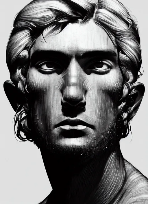 Image similar to a highly detailed long shot photo of masculin male face portrait, futurism, rococo cyber neon lighting, detailed futuristic fibonacci jewelry, profile posing, hyper photorealistic, crispy quality, digital photography, trending in pinterest, cinematic, 4 k ultra hd, art by pascal blanche, art by greg rutkowski, art by artgerm,