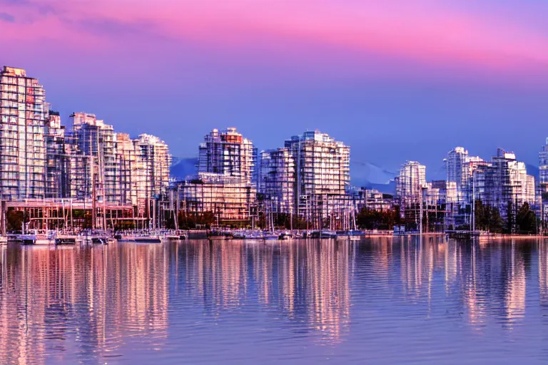 Prompt: vancouver, bc, false creek at sunset by makoto shinkai 4k anime wallpaper