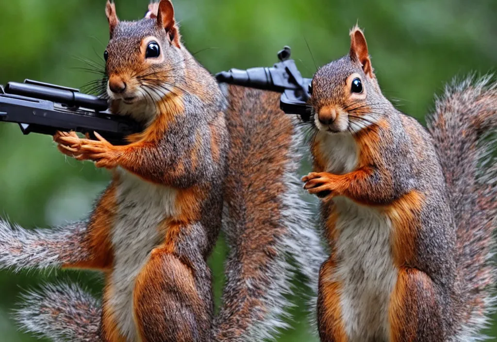 squirrels with weapons