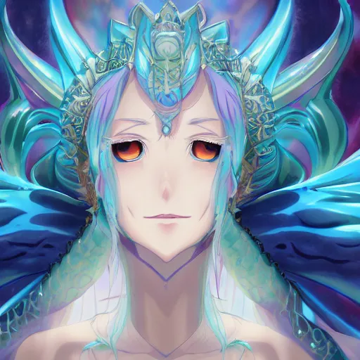 Image similar to portrait of tiamat the primordial mother of the sea of life, anime fantasy illustration by tomoyuki yamasaki, kyoto studio, madhouse, ufotable, trending on artstation