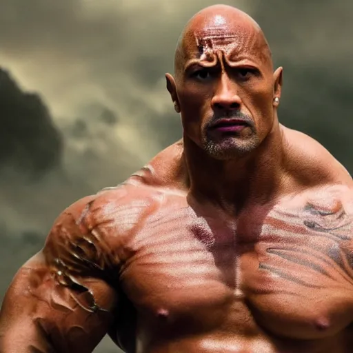 Prompt: Dwayne Johnson as dinasty warrior ,dramatic, intricate, highly detailed, smooth, sharp focus, film still, 8K