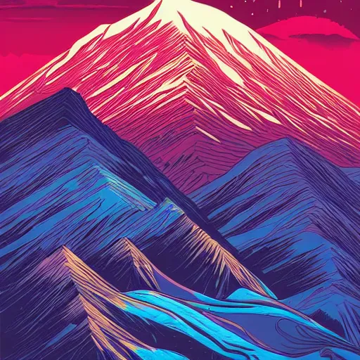 Image similar to Sharp mountains by Dan Mumford