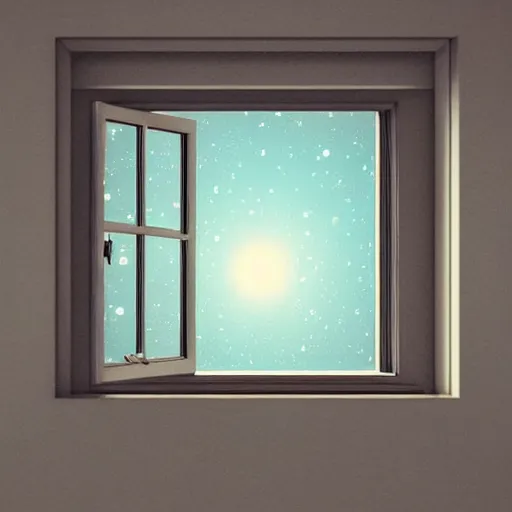 Prompt: the universe through a window, digital art, trending on artstation