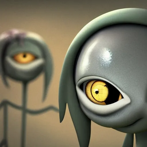 Image similar to grey aliens with large eyes watching over an enslaved humanity