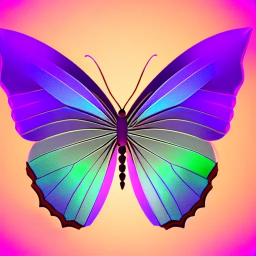 Prompt: single butterfly neon chroma colour symmetrical realistic wings : blur in style of disney octane render ULTRAREALISTIC 3D 8K