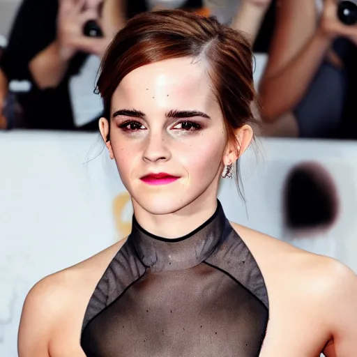 Prompt: photo of emma watson overflowing with electric energy