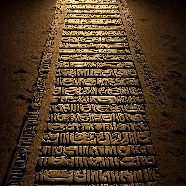 Image similar to ultra - realistic photo a partially - unrolled dead sea scroll with nabeatean aramaic in sideways columns, dark, brooding, volume lighting, atmospheric lighting, painted, intricate, ultra detailed by dave dorman, well composed, best on artstation, cgsociety, epic, stunning, gorgeous, intricate detail, wow, masterpiece