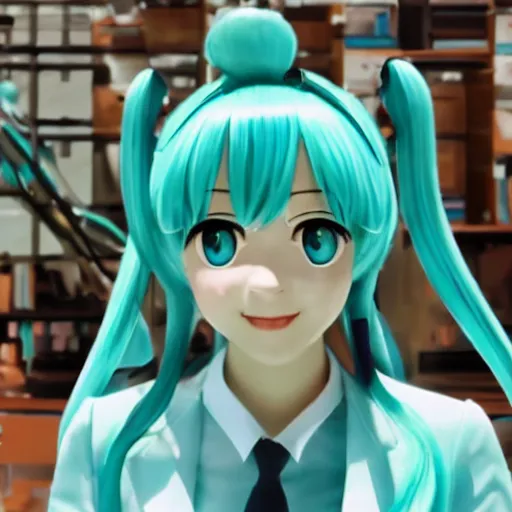 Image similar to still of Hatsune Miku in Debbie Does Dallas (1978), 4k, high quality