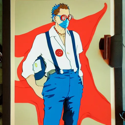 Prompt: lapo elkann painted by studio ghibli