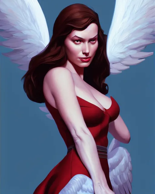 Prompt: portrait of a powerful pretty woman with wings, digital painting, artstation, concept art, smooth, sharp focus, illustration, disney, fine details. art by alex ross, brittney lee