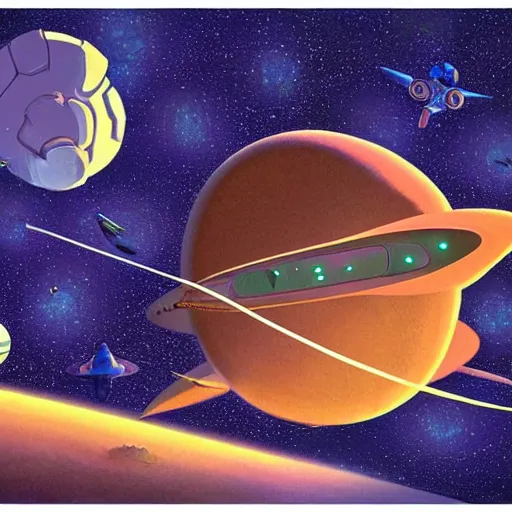 Image similar to spaceship starship outer worlds in FANTASTIC PLANET La planète sauvage animation by René Laloux