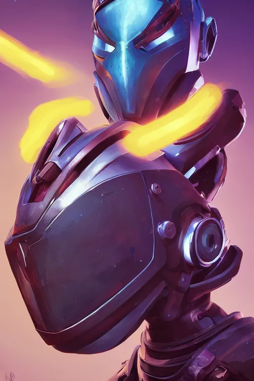 Image similar to epic mask helmet robot ninja portrait stylized as fornite style game design fanart by concept artist gervasio canda, behance hd by jesper ejsing, by rhads, makoto shinkai and lois van baarle, ilya kuvshinov, rossdraws global illumination radiating a glowing aura global illumination ray tracing hdr render in unreal engine 5