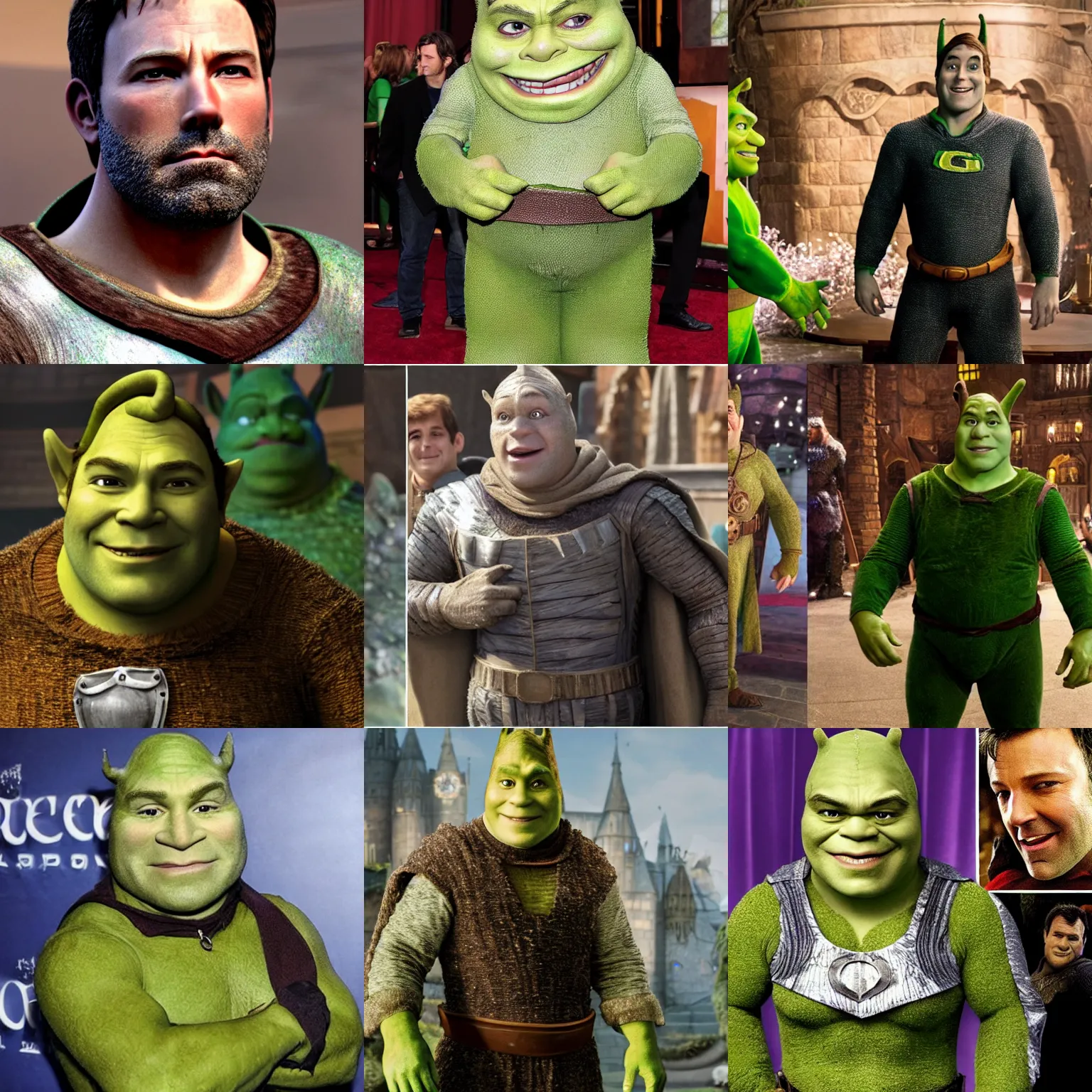 Prompt: ben affleck in shrek costume