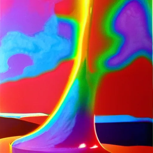 Prompt: rainbow oil slick, peter max style, lava lamp 1 9 7 0 s vintage retro, there is a supergraphic, kodachrome