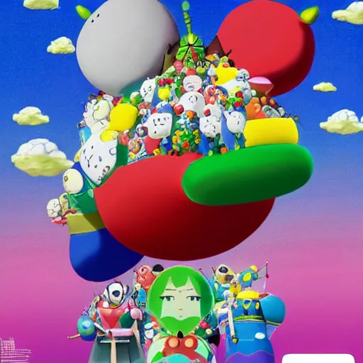 Image similar to award winning katamari damacy movie directed by Hayao Miyazaki