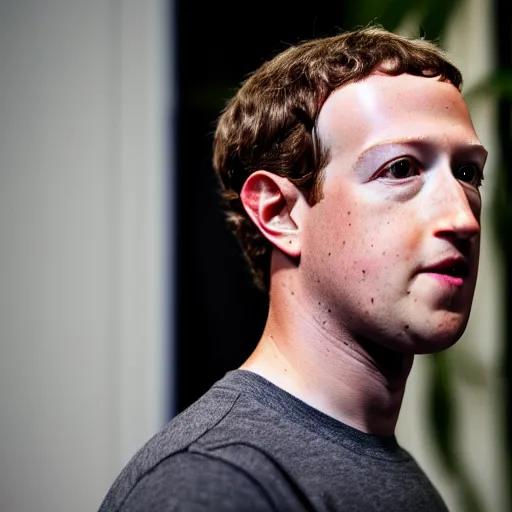 Image similar to mark zuckerberg looking off to the left, highly detailed, photorealistic, 3 5 mm stock