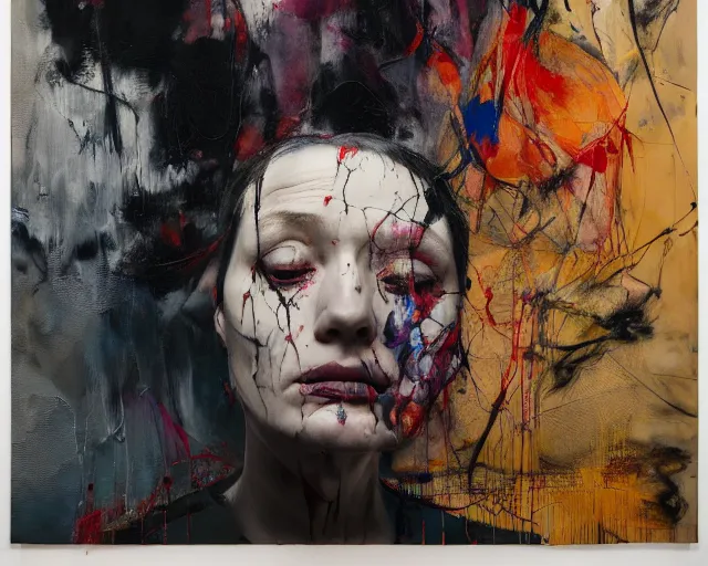 Image similar to lost memories, a brutalist designed, rich deep vivid colours, brushmonia merlo ، strokes!, painted by francis bacon, michal mraz, adrian ghenie, nicola samori, james jean!!! and petra cortright, part by gerhard richter, part by takato yamamoto. 8 k masterpiece.