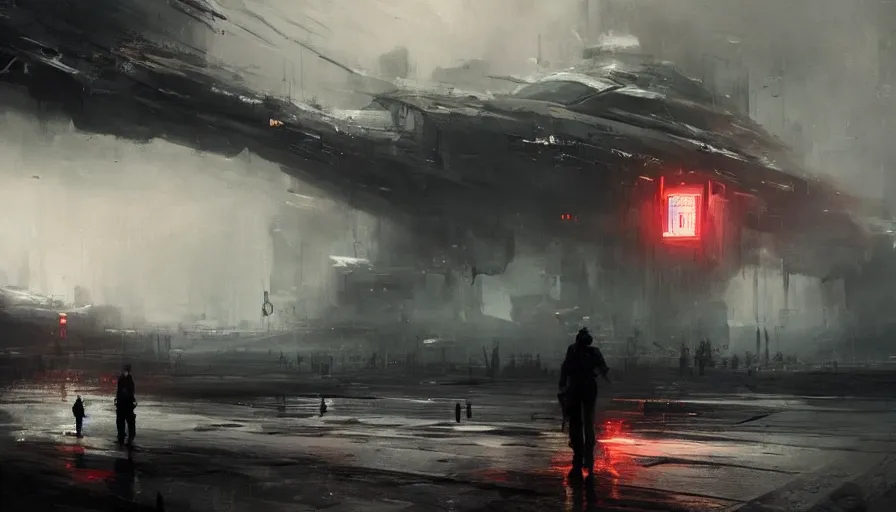 Image similar to concept art by jan urschel, cinematic shot, trending on artstation, high quality, brush stroke, death