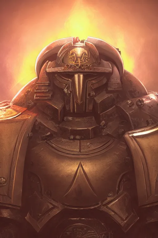 Image similar to armor portrait heros warhammer 4 0 k horus heresy fanart - the primarchs emperor by johannes helgeson animated with vfx concept artist & illustrator global illumination ray tracing hdr fanart arstation zbrush central hardmesh 8 k octane renderer comics stylized